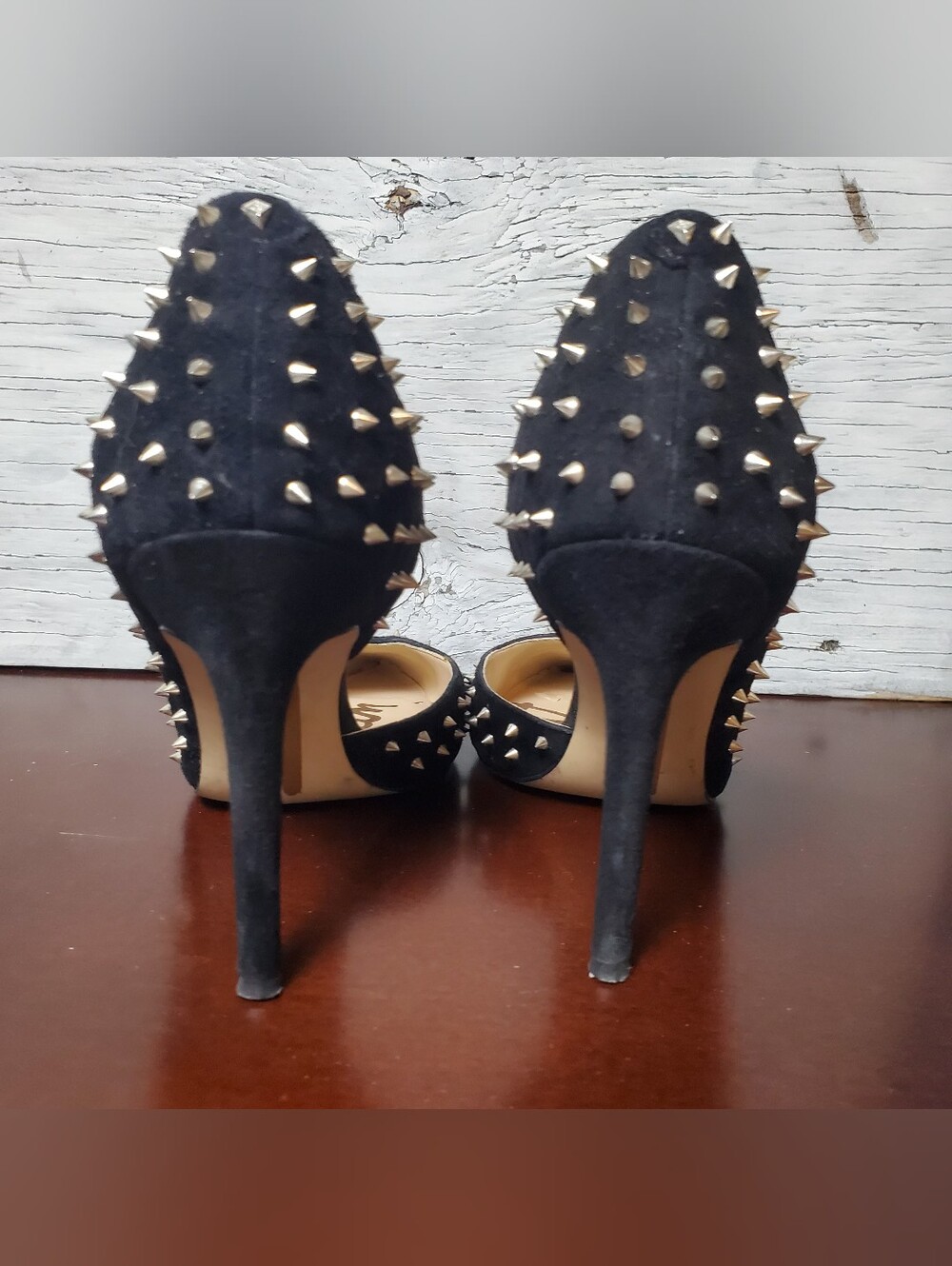 Sam Edelman Hadlee Studded Spiked d'Orsay Pointed Toe Pumps, 9.5, Black - Picture 4 of 8